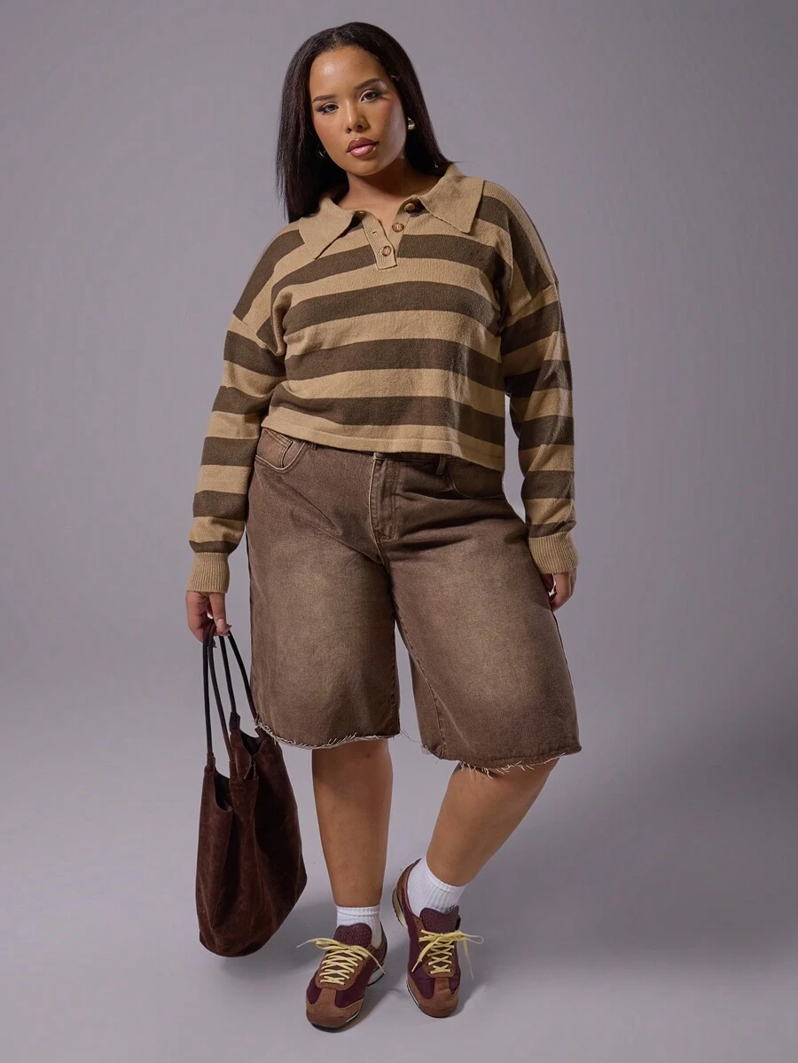 MUSERA Short en jean délavé grande taille pour le quotidien, le style de rue, le streetwear, l'esthétique Y2K, les années 2000