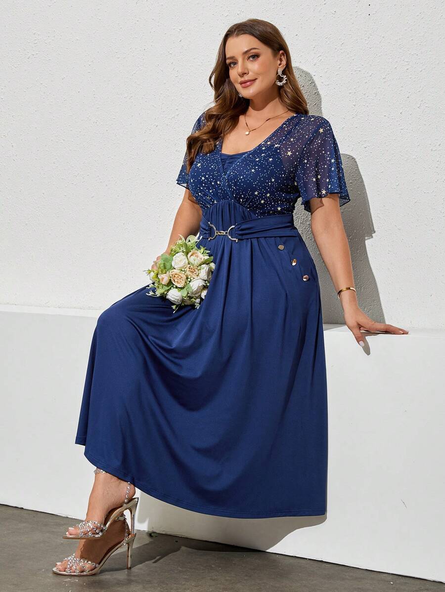 Plus Size Vrouwen Casual Eenvoudige Mode Alledaagse Jurk