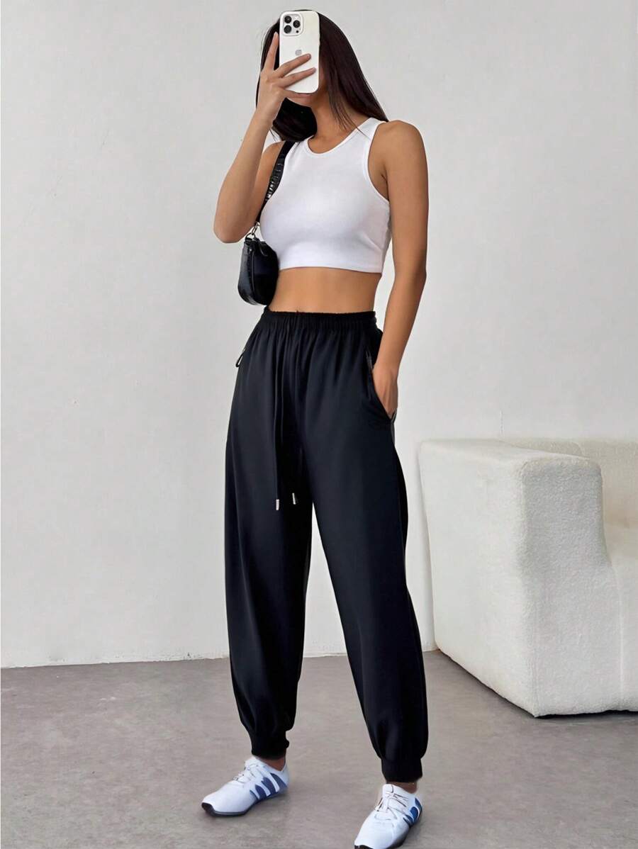 Chiquease Women's Fashion Slim Jogger Pants, Suitable For Running, Outdoor, Casual, Commuting