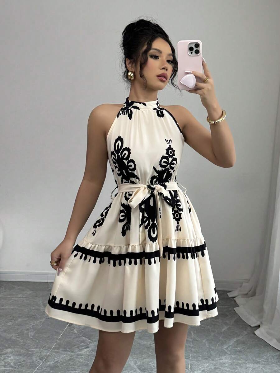 Elenzga Vestido corto sin mangas, simple y con estilo, para uso casual diario