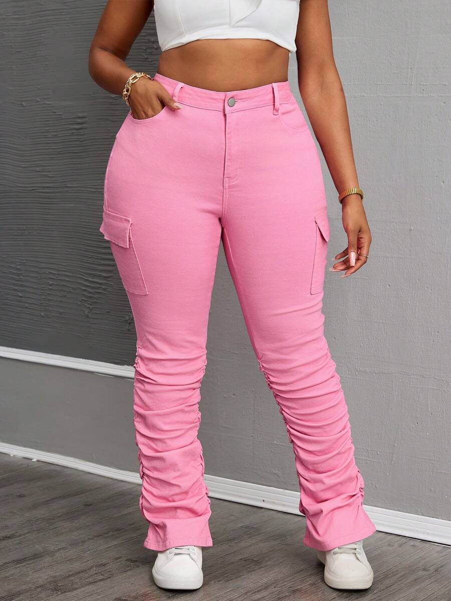 SHEIN ICON Plus Size Casual Denim Jeans, Simple & Fashionable For Daily Wear