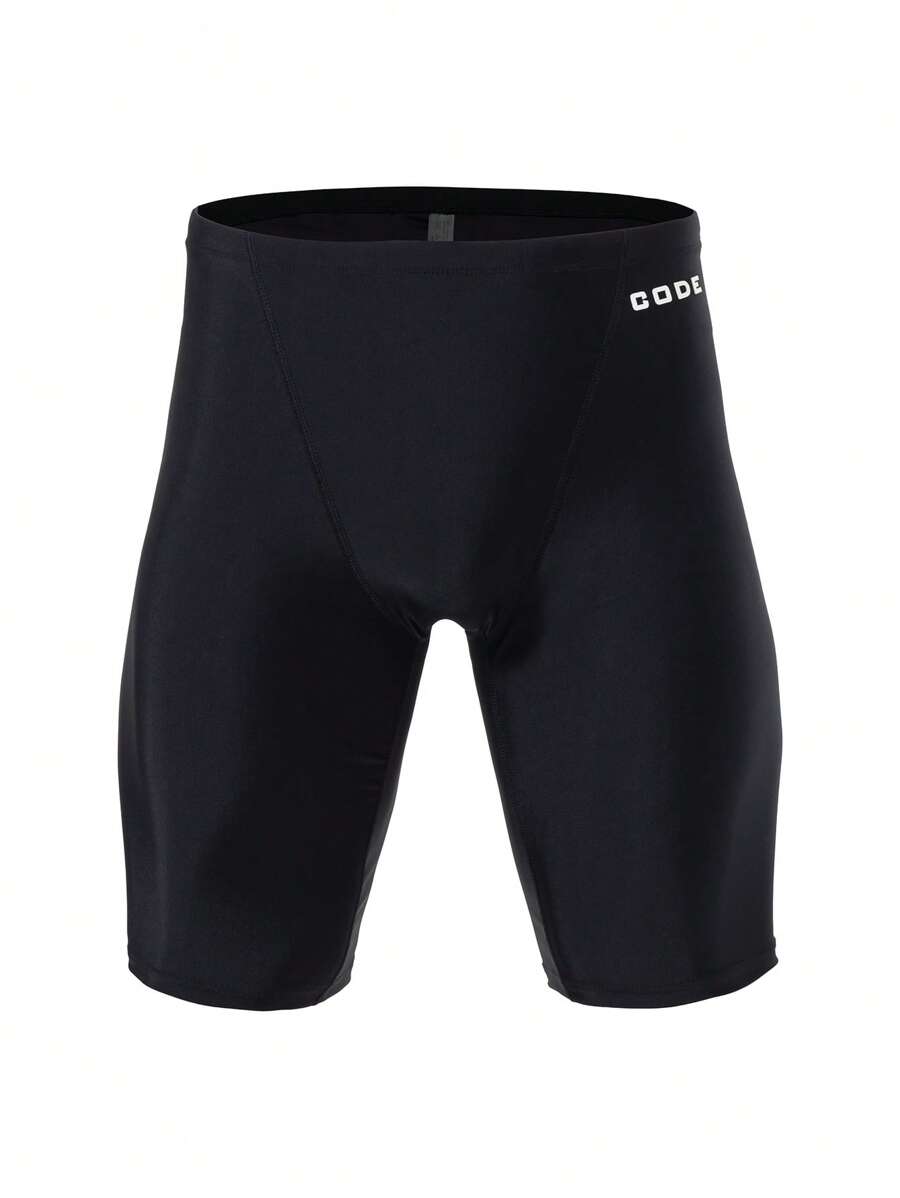 Manfinity Swimmode CODE Black Compression Shorts For Men: Long Leg Swimwear For Optimal Support And Comfort