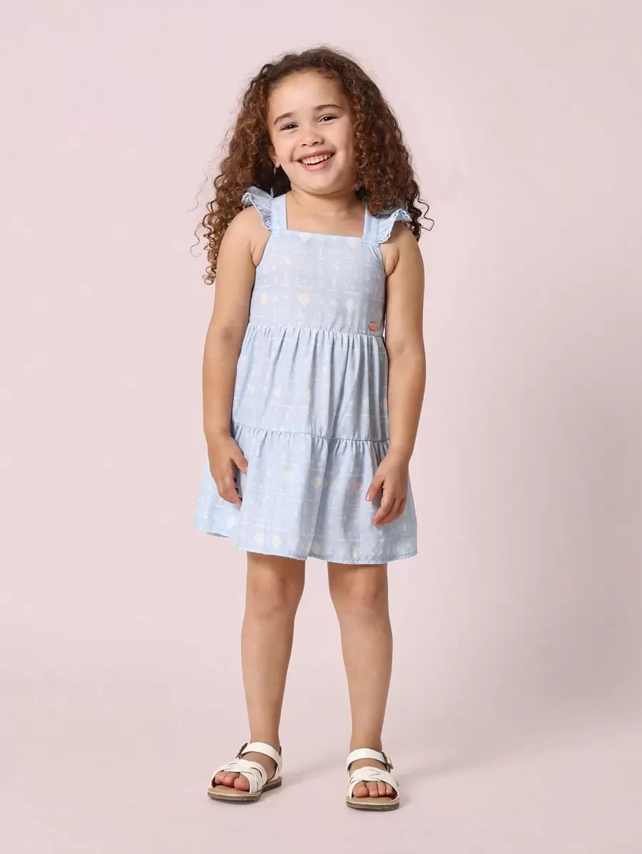 SUMWON Flutter Sleeve Tiered Summer Dress, Kids Sundress With Ruffle Detail, Empire Waist Girls Special Occasion Tea Party Spring Easter Dress