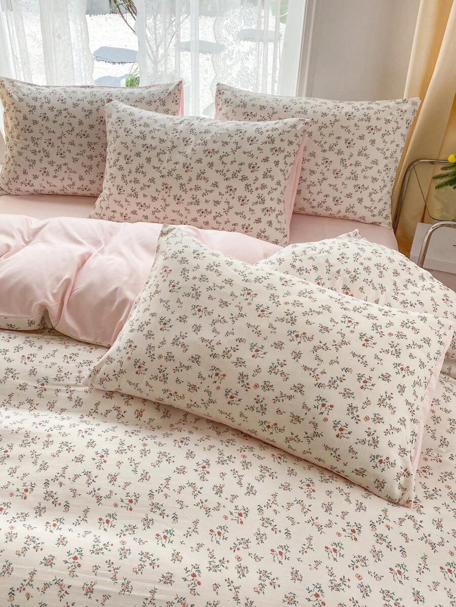 2 pièces Ensemble de taies d'oreiller à motif floral, respirant et lavable en machine, décoration pour la chambre d'étudiant pour garçons et filles (oreiller non inclus)