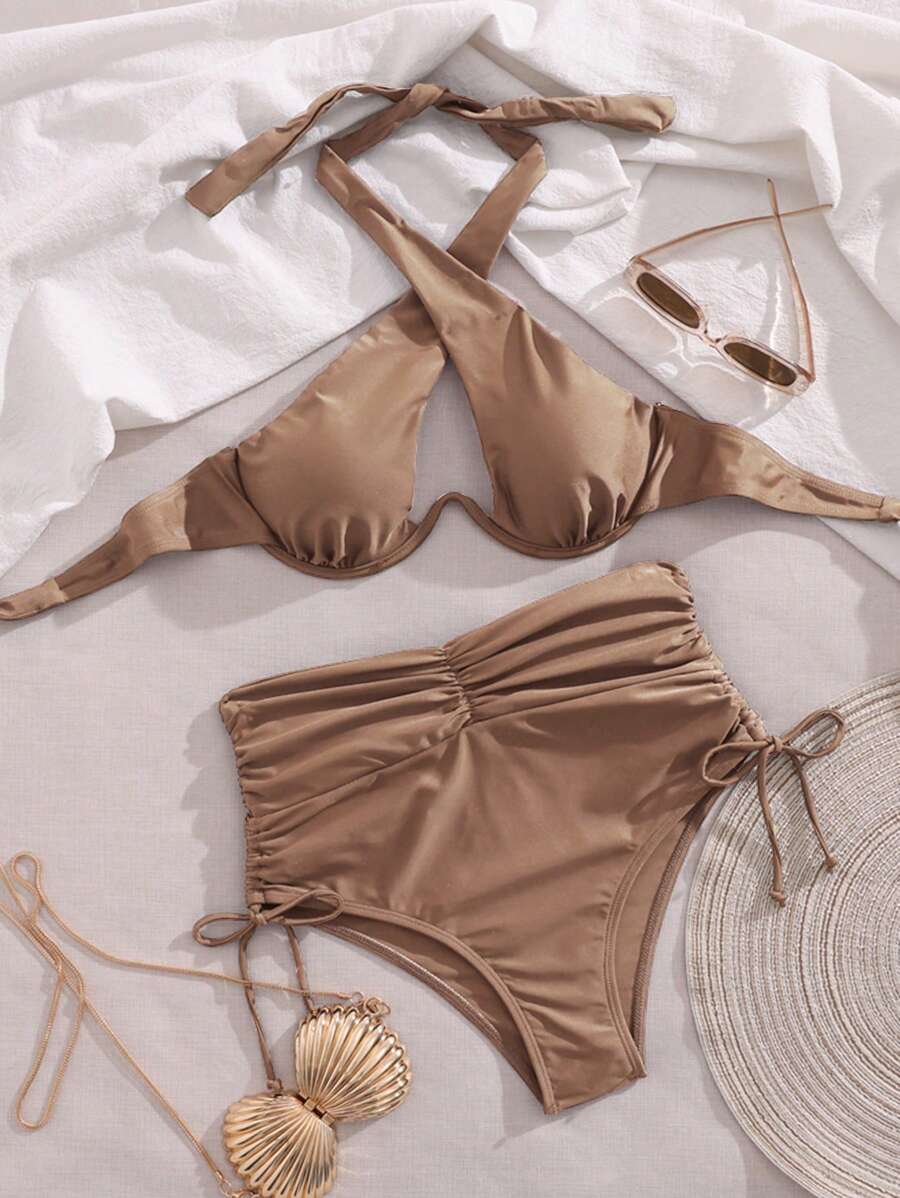 SHEIN Swim Women's Beach Outfits/Swimwear Set With Underwire