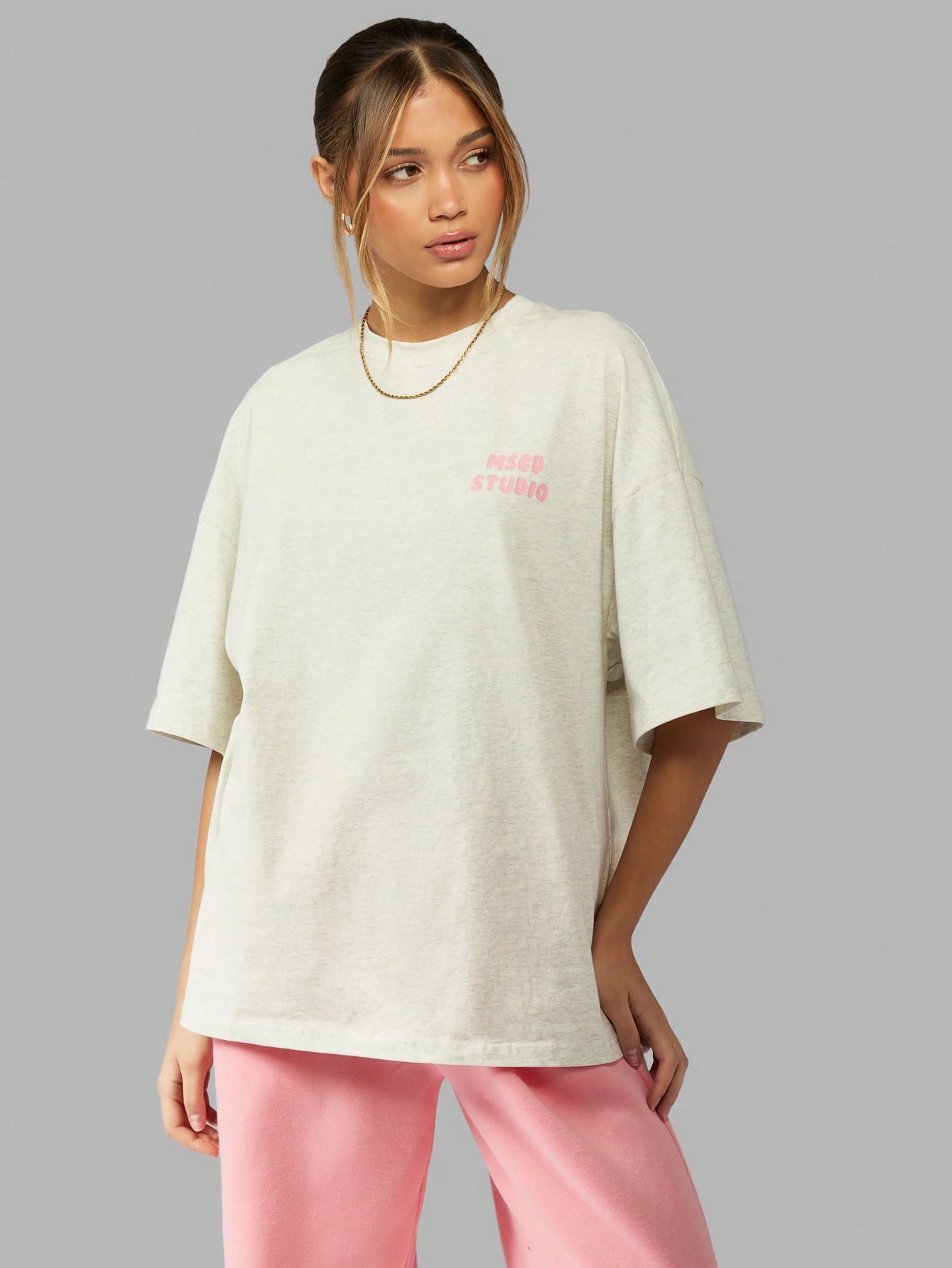 MISSGUIDED Msgd Studio ロゴ オーバーサイズ ベーシック