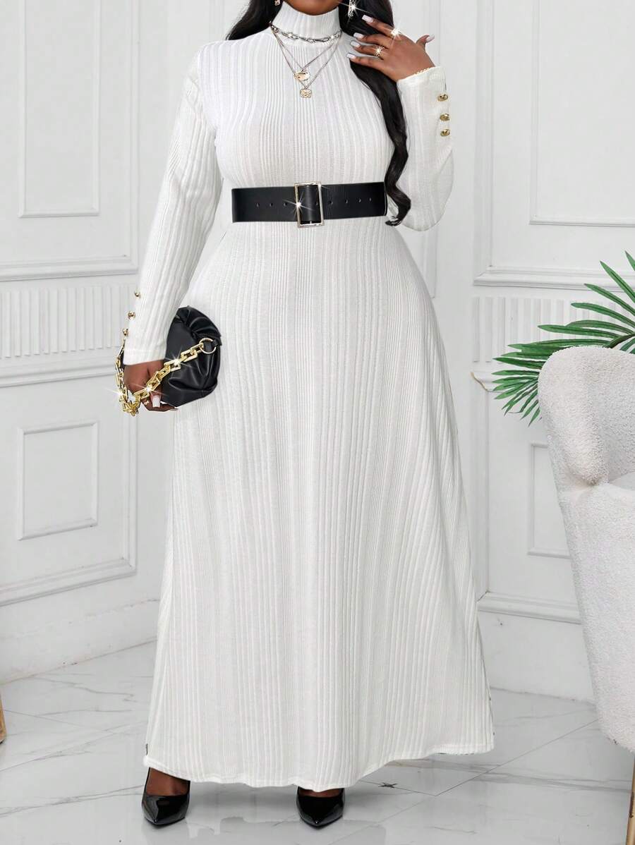 SHEIN Lady Jesienne i zimowe sukienki casualowe w dużych rozmiarach Sukienki casualowe dla kobiet Szare sukienki Sukienka maxi Sukienka na Halloween Sukienka na bal maskowy Czarny golf