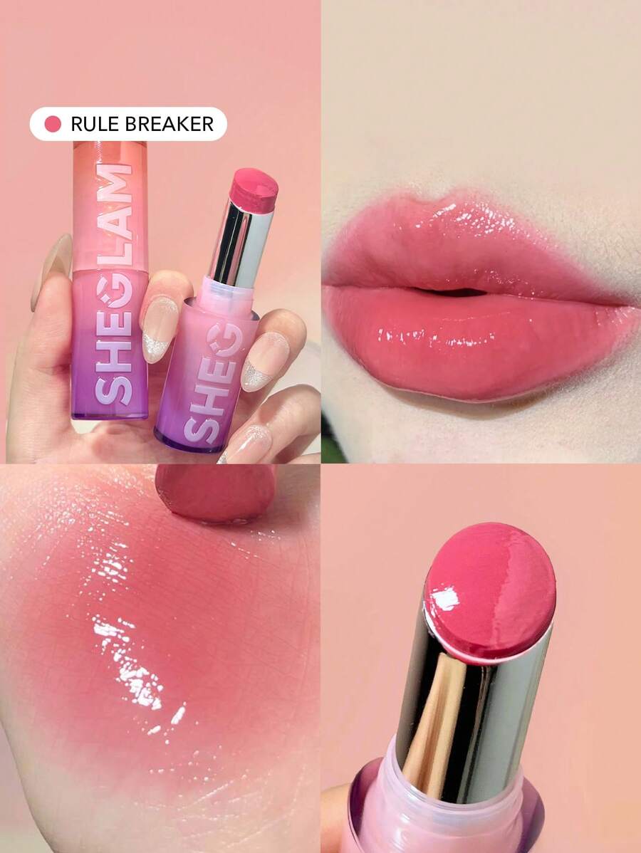 SHEGLAM Mirror Kiss High-Shine Lipstick-Rule Breaker 12 Colors High Gloss Shine Glitter Lipstick Moisturizing Reduce Lip Fine Lines Lip Balm Lip Makeup Graduation Birthday Holiday Summer Fall Autumn Y2K Fancy Fashion Women Brand Makeup Cosmetic Beauty Party Beach Travel Camping Outdoors School Campus Trip Festivals Decor Gift Present Rose Girl Cosplay Best Color Charm Vibe