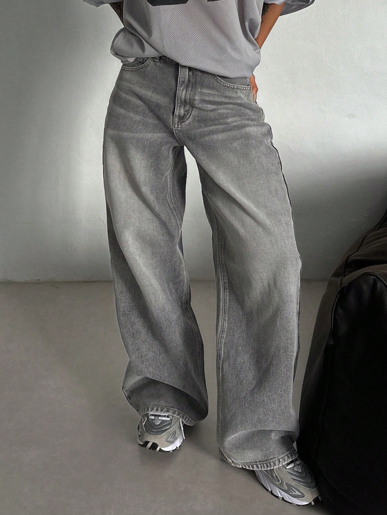 X-girl ジーンズ デニム デニムパンツ FADED 2WAY WIDE LEG