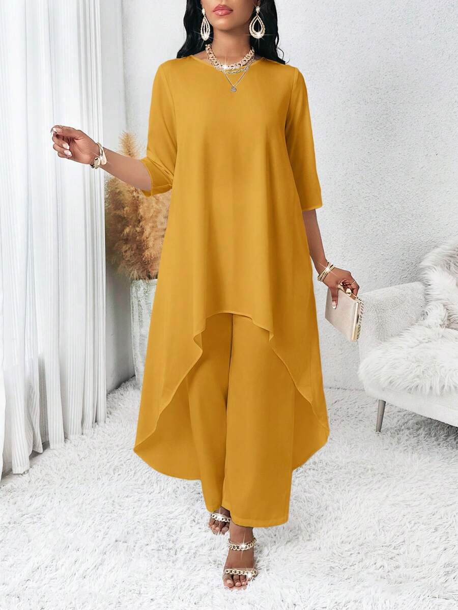 SHEIN Lady Four Seasons Fall Women Outfits Fall Clothes White Long-Sleeved Asymmetrical Two Pieces Set Women Fall Sets Women Suits Women Outfit Sets Women's Two Pieces Suit Autumn Two Pieces Suit Homecoming Autumn Women's Autumn Suit White Women Set Women Clothing Sets Outfit Sets Two Pieces Suit Dresses For Wedding Event Women's Two Pieces Suit