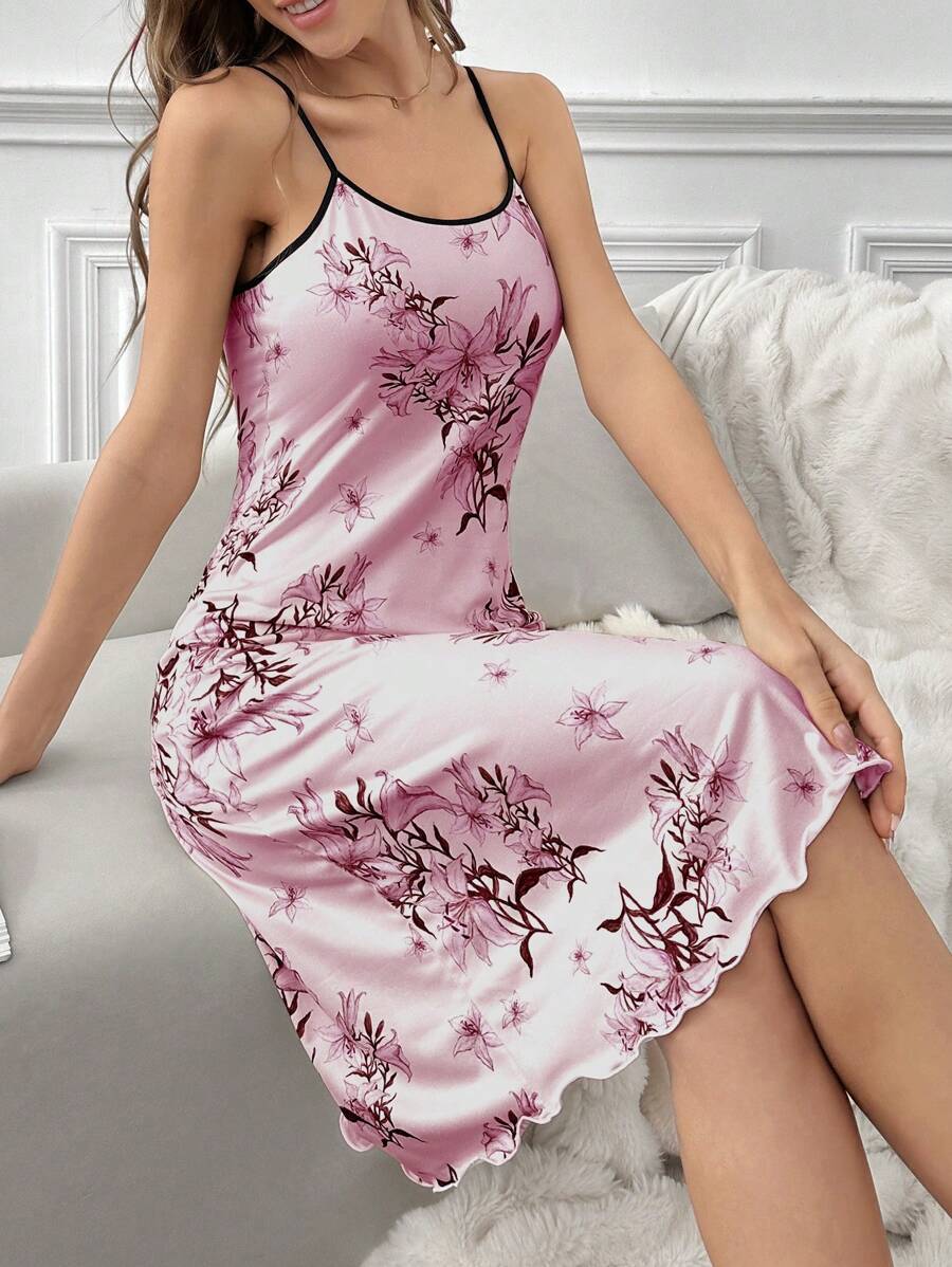 Vestido de tirantes con estampado floral para mujer, minimalista y de moda, apropiado para el verano