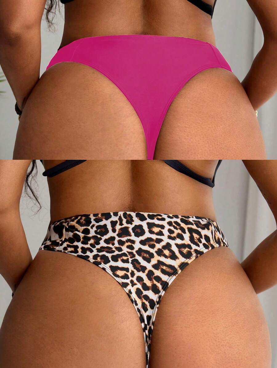 SHEIN Swim Curve Plus Size Bikini Bottoms Thong Bikini