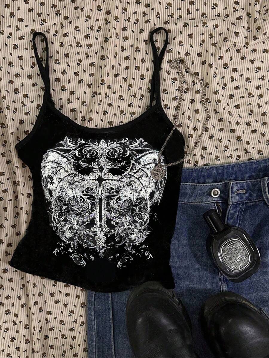 INAWLY Women's Wing Print Casual Versatile Camisole
