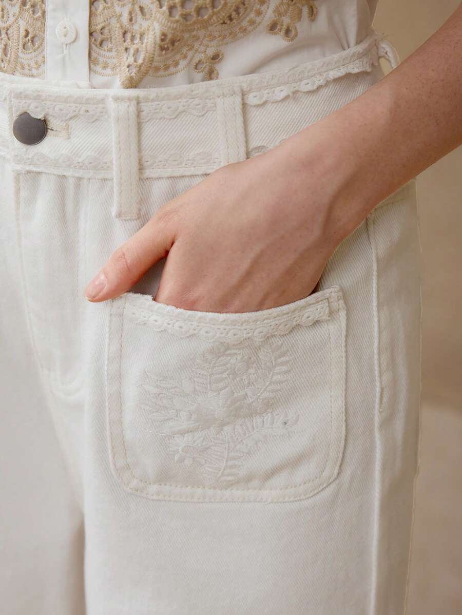 MOTF PREMIUM EMBROIDERY POCKET JEANS