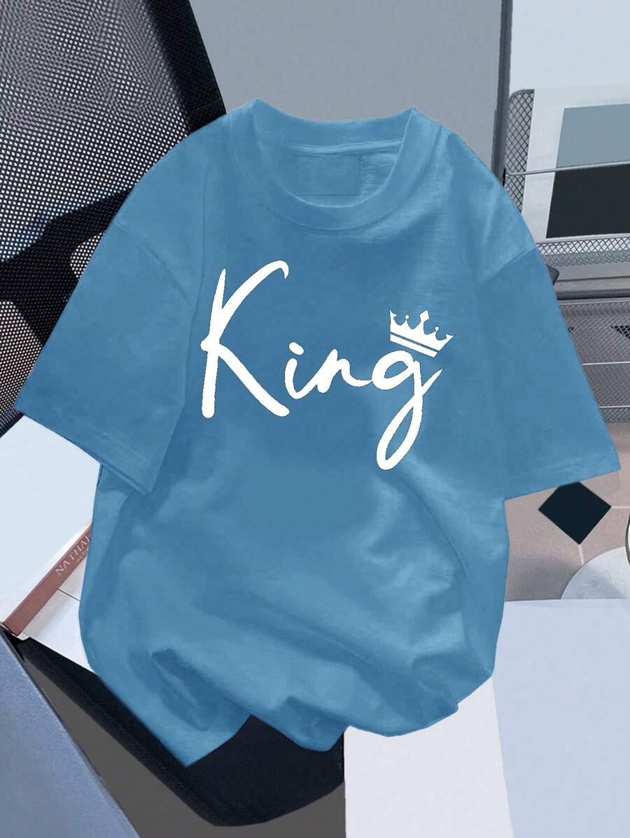 Casual T-shirt met korte mouwen en grafische print voor tienerjongens, geschikt voor de zomer