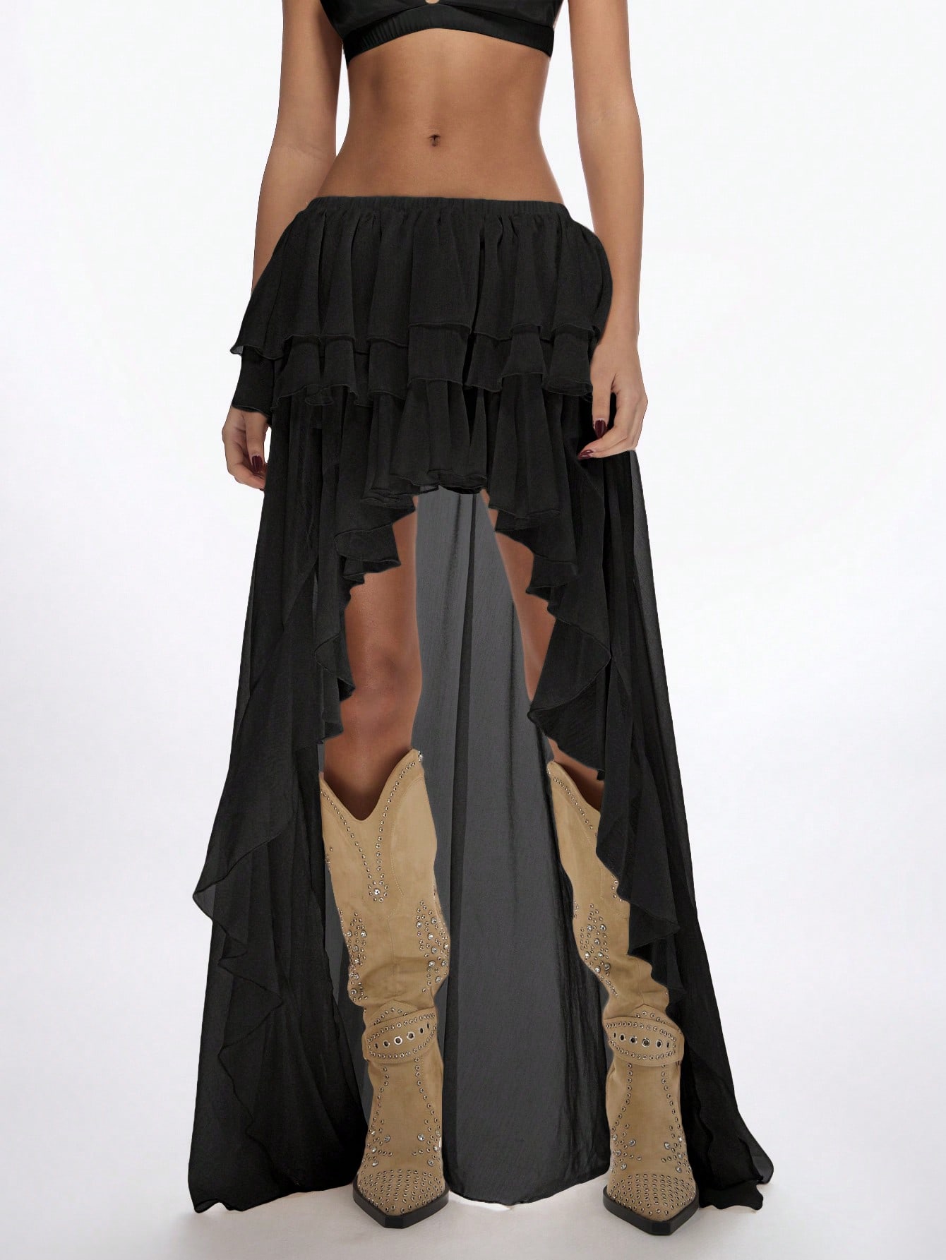 【Anyone more】Brick Gray High Long Skirt 17004481239929b886199d33b179d4