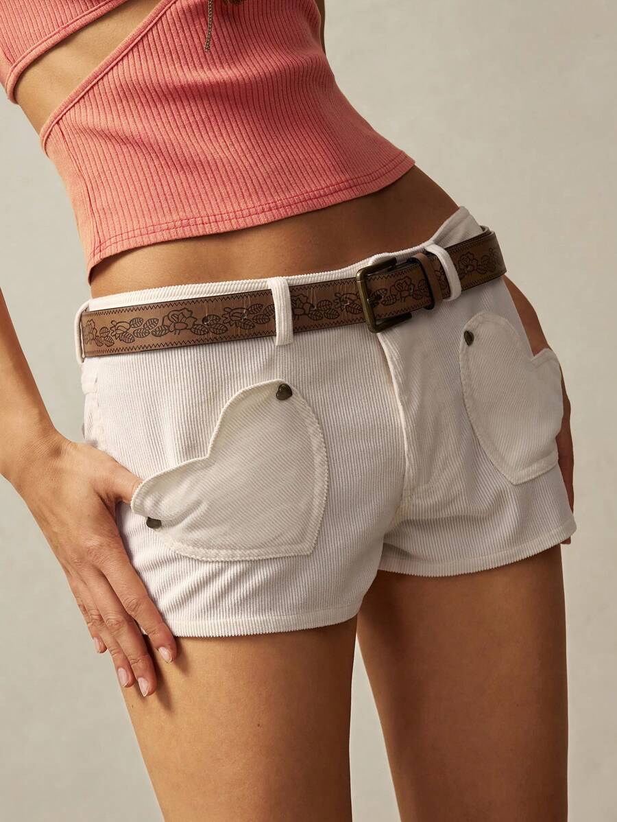 Bohemela BOHO Plain Woven Low Waist Women Casual Shorts With Pockets Shorts Short Outfits For Women Slim Fit Women Summer Shorts Summer Outfits For Women Shorts