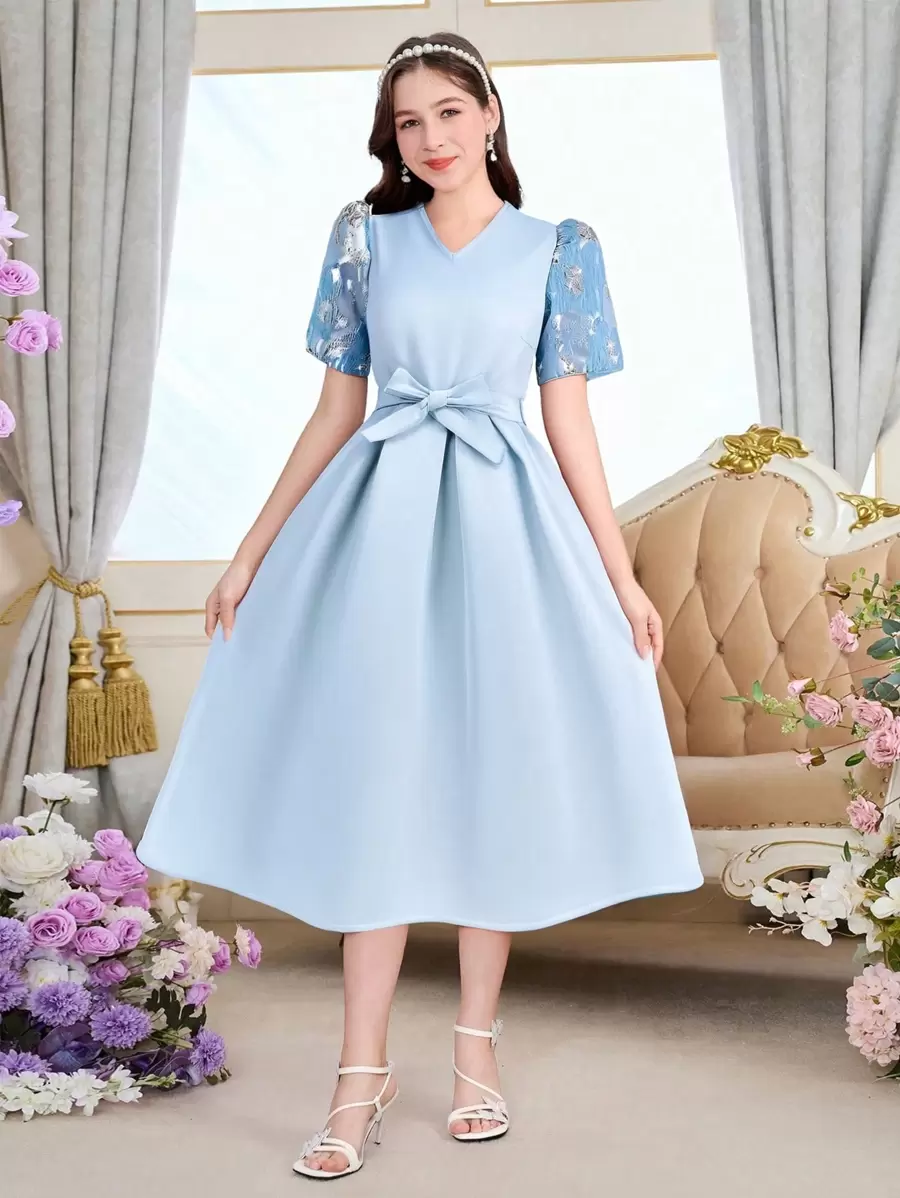 Vestido con estampado floral para chicas adolescentes, cómodo y a la moda para el verano, imprescindible para chicas bonitas y dulces
