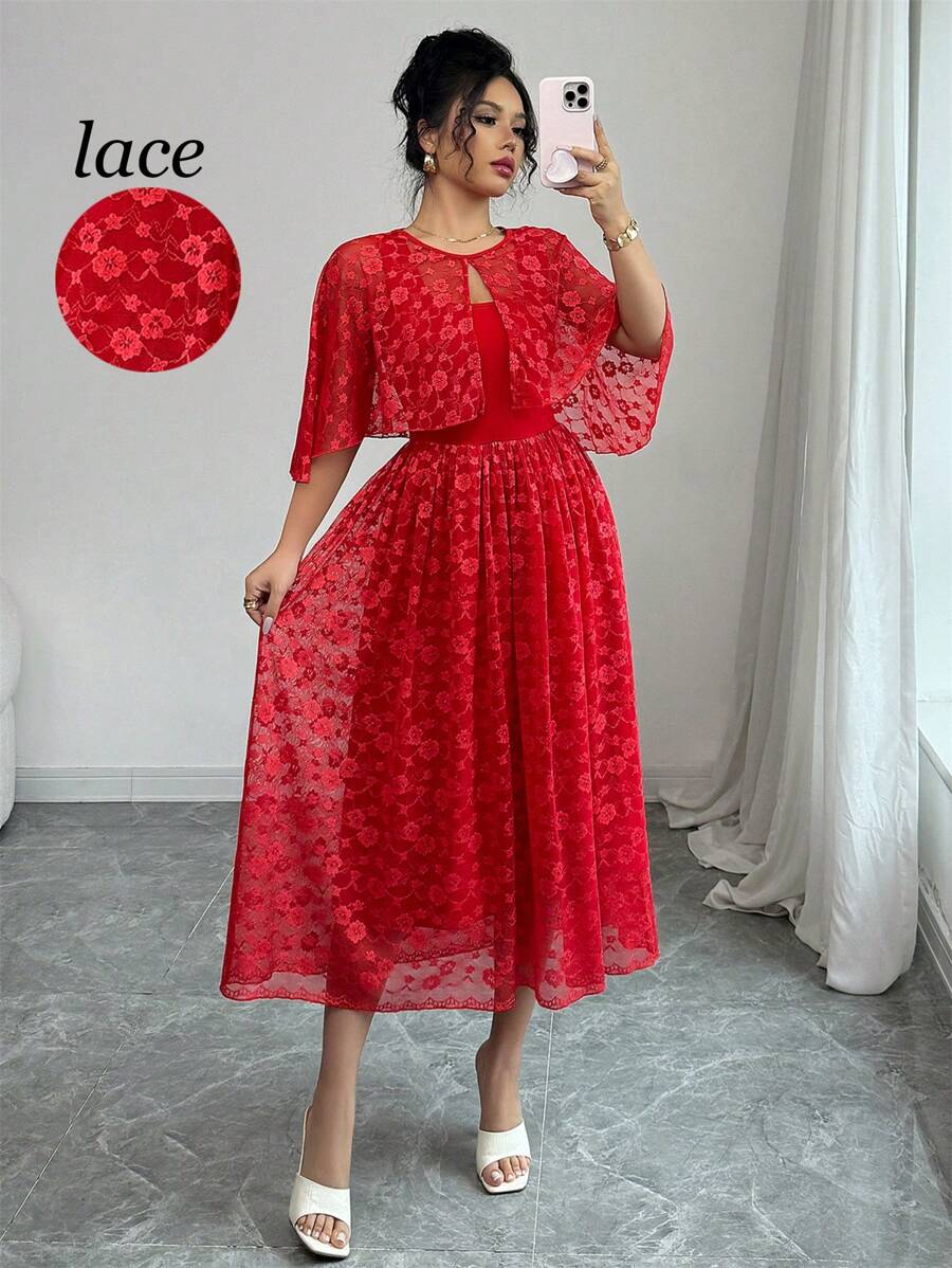 Calvaya Vestido de verano elegante y romántico para vacaciones de mujer