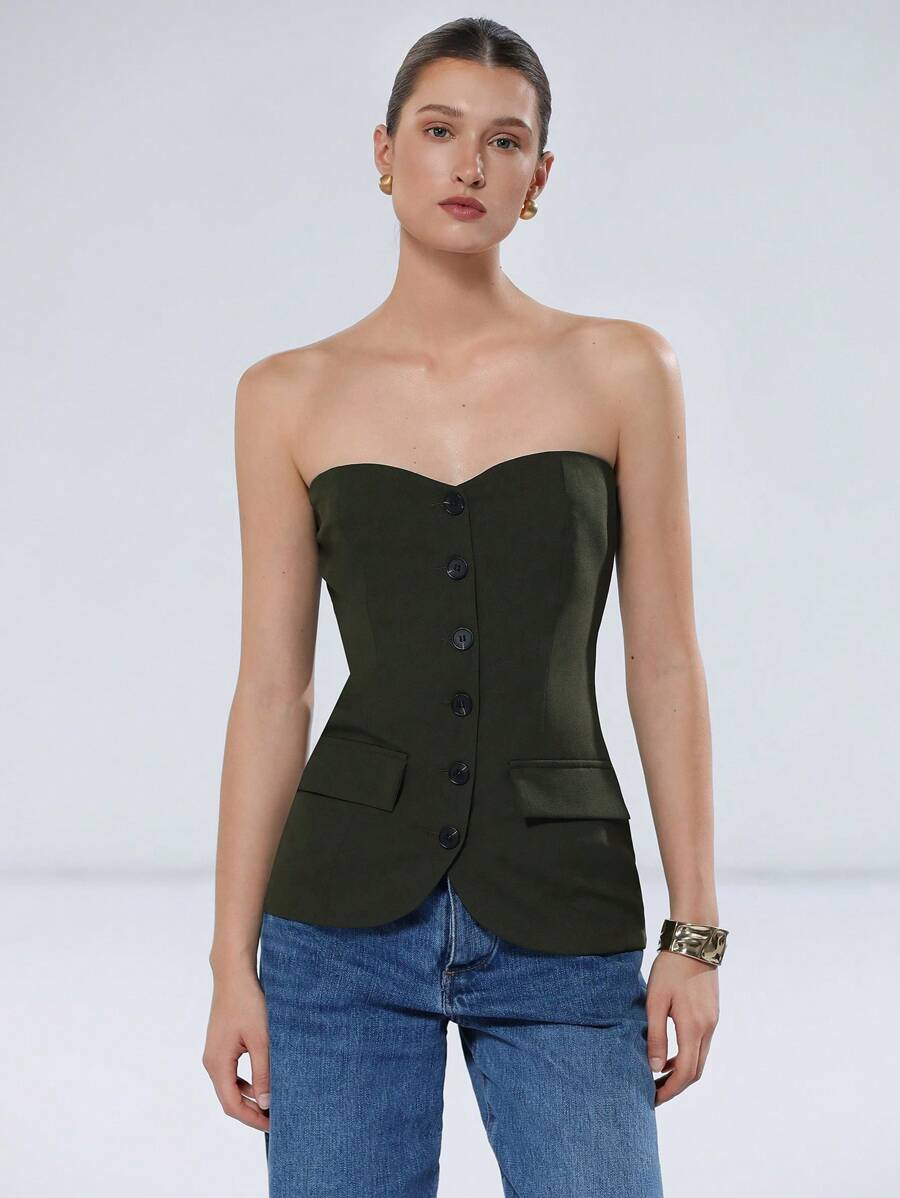 Aveloria Modichic Elegant Sweetheart Neck Ruffle Trim Asymmetric Hem Camisole Top For Women, Suitable For Work