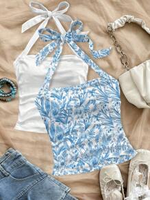 Azul y blanco