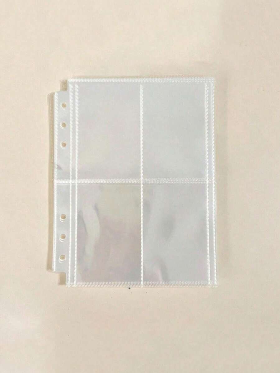 SHEIN 10 Stück durchsichtige Freistehende Mäppchen, einfaches multifunktionales Fotobuch-Nachfüllset für Karten, Fotospeicherung, Schulanfang, Schulmaterial