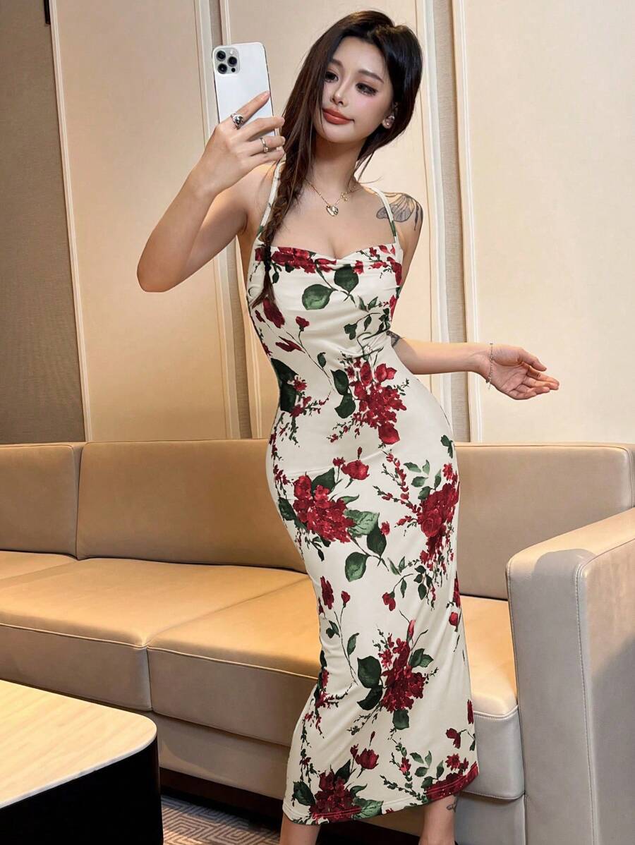 SHEIN Unity Damska sukienka casualowa (krój losowy), minimalistyczna i modna, odpowiednia na lato