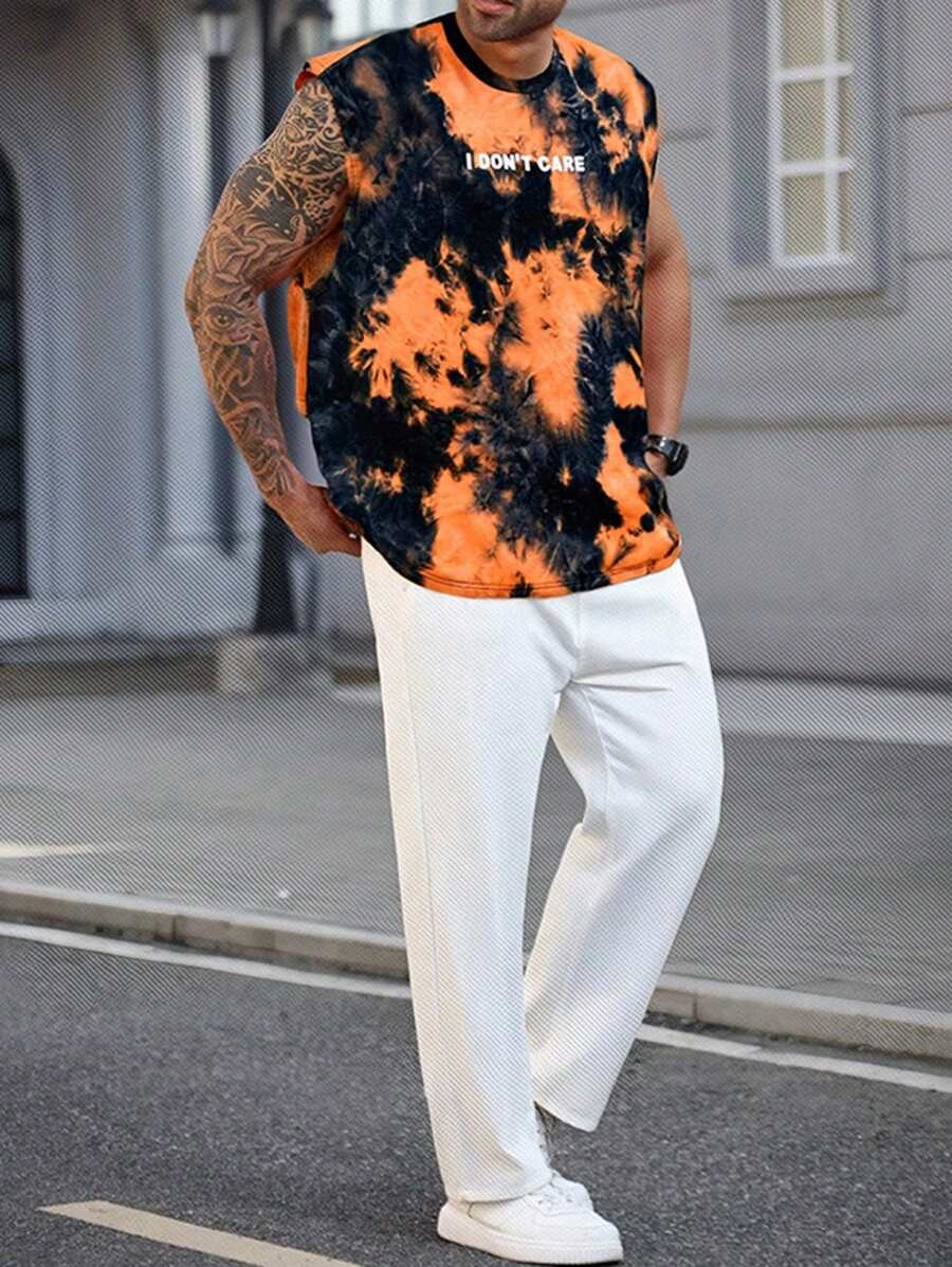 EASEVO Plus Size Men's Loose Street Fashion Knit Vest