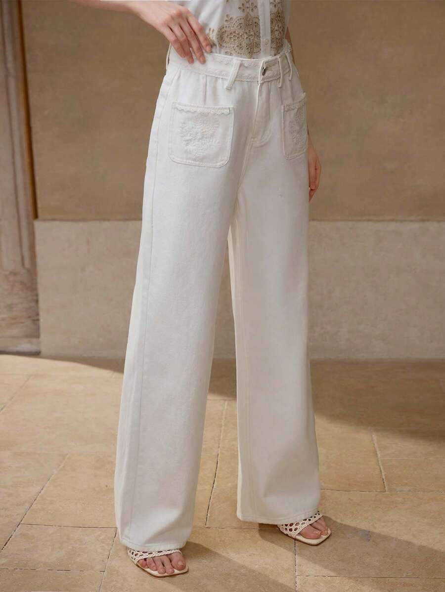 MOTF PREMIUM EMBROIDERY POCKET JEANS