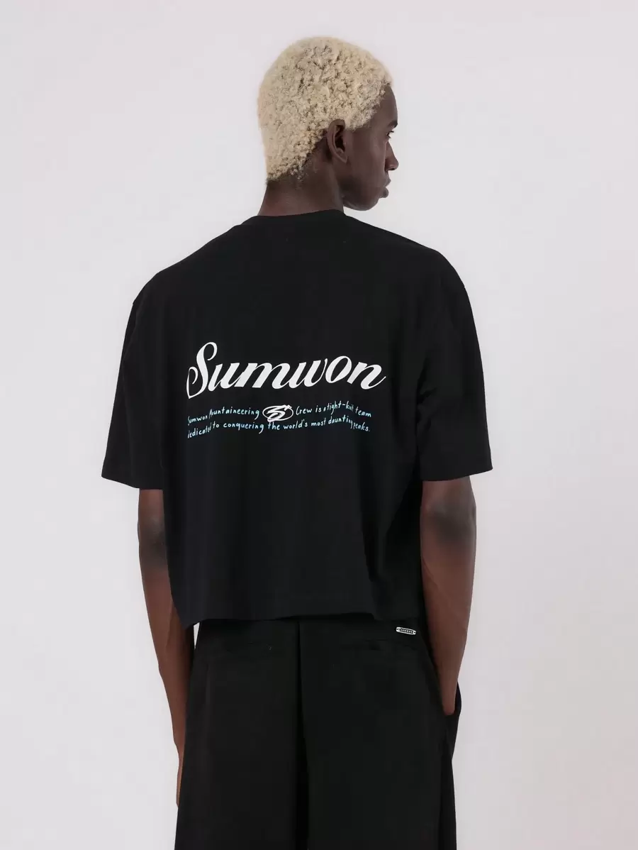 SUMWON Sumwon Lifestyle Statement Oversized Streetwear T-Shirt Premium Boxy Cut Summer Fashion Slogan Print Urban Casual Graphic Tee Unisex Light Airy Comfort Fit