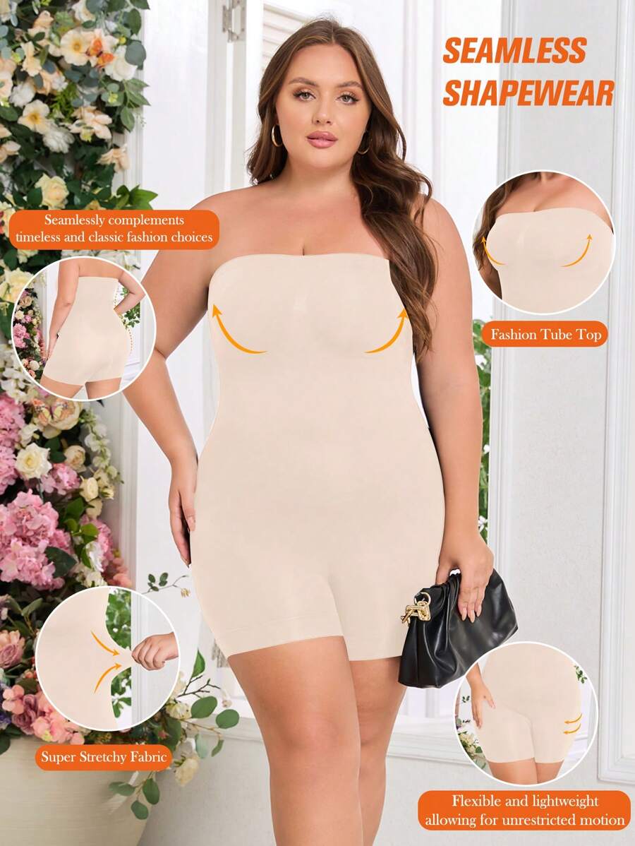 Bodyduit levantador de glúteos y moldeador de cintura sin costuras para mujer de tallas grandes