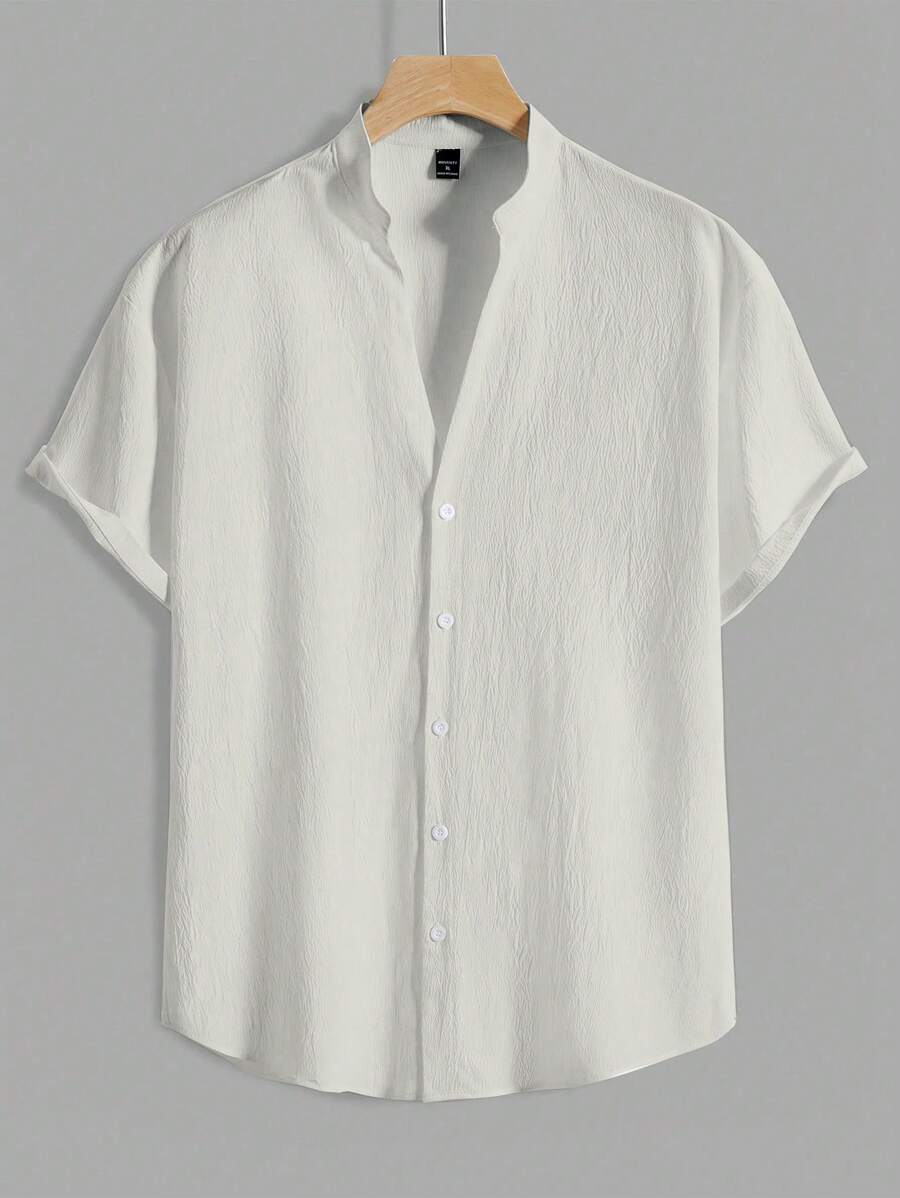Manfinity Homme Men's Casual Versatile Solid Color Shirt