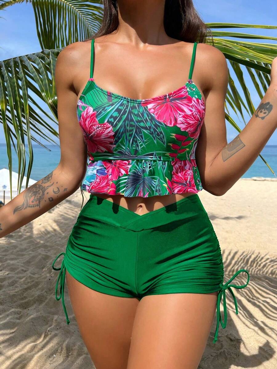 Swim Lushoire Minimalist Fashionable Camisole Bikini Tops, Suitable For Summer