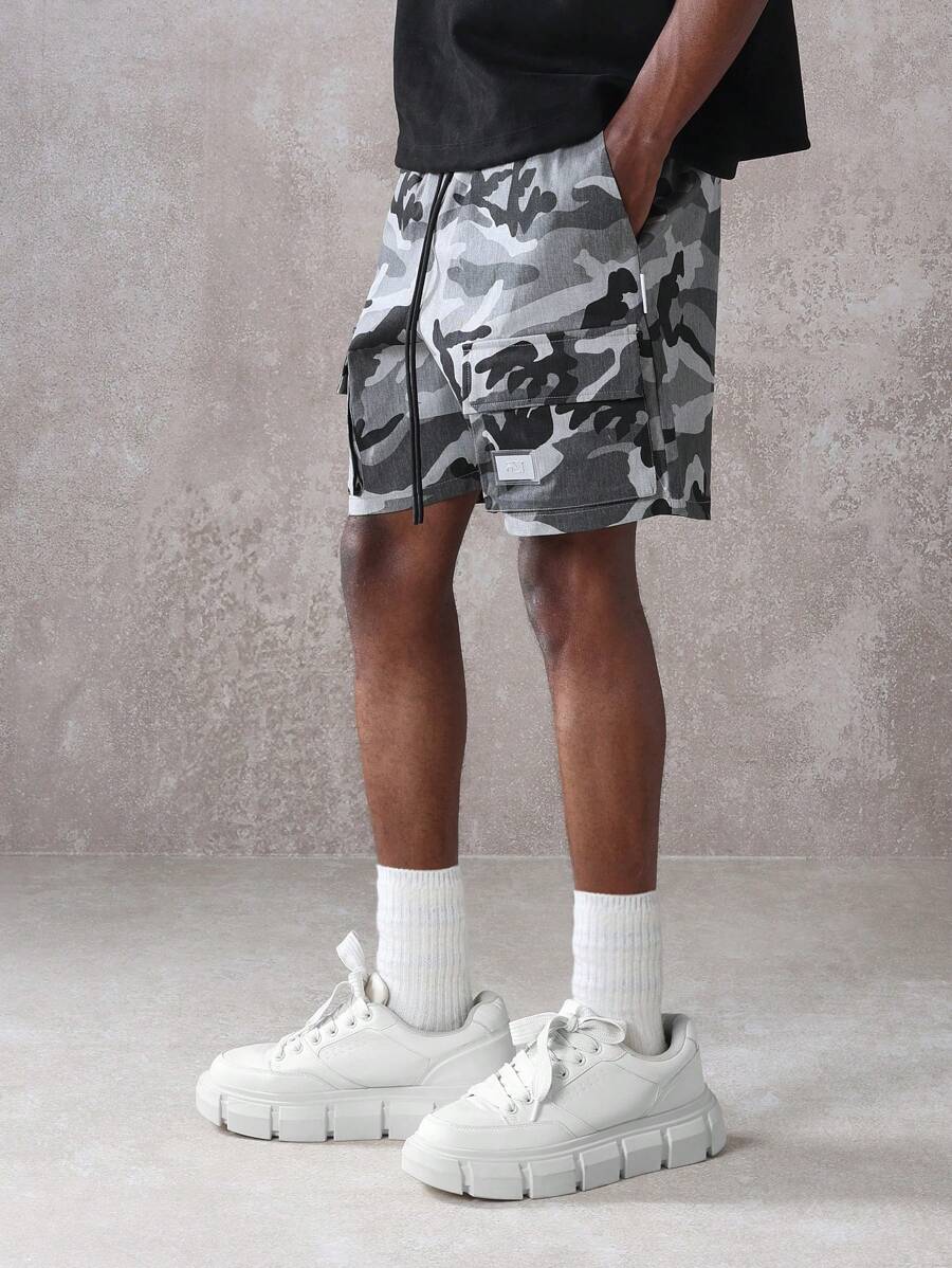 SUMWON Pantalones cortos cargo de camuflaje premium, estilo militar, tácticos, de combate, para verano, estilo urbano, con múltiples bolsillos, transpirables, para entrenamiento al aire libre, caminata y deporte