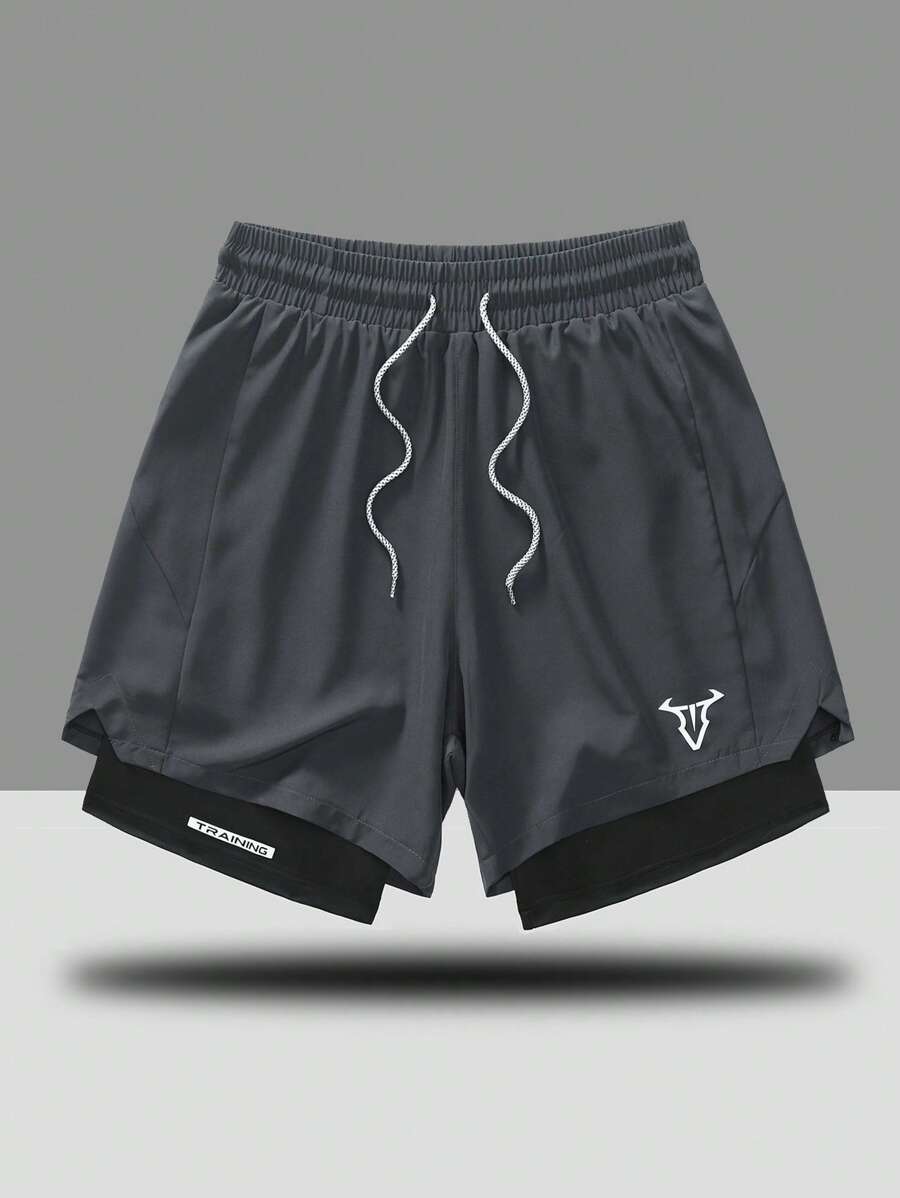 Manfinity Running Men's Casual Minimalist Sports Shorts, Suitable For Summer