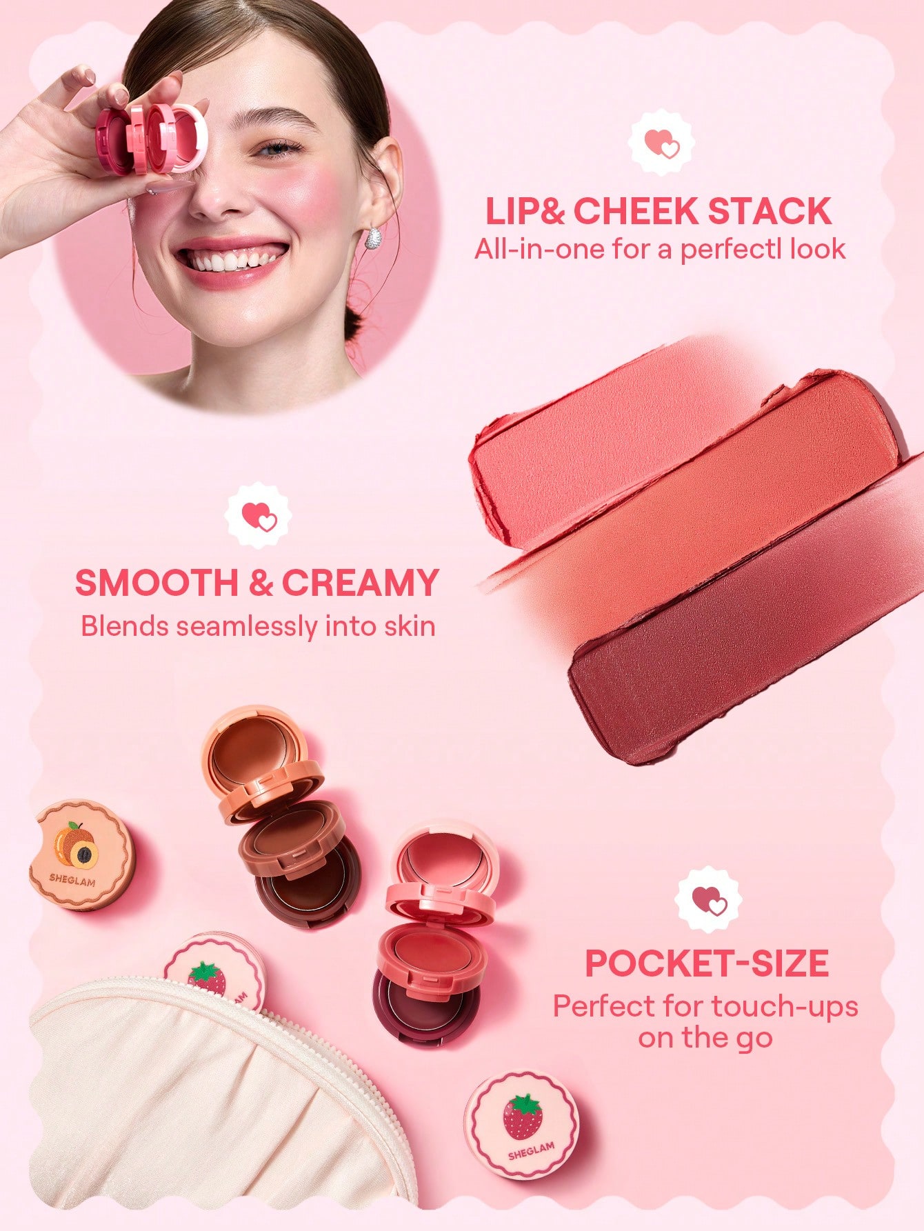 Apricot Dream Cheek & Lip Cream Stack