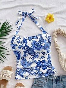 Azul y blanco
