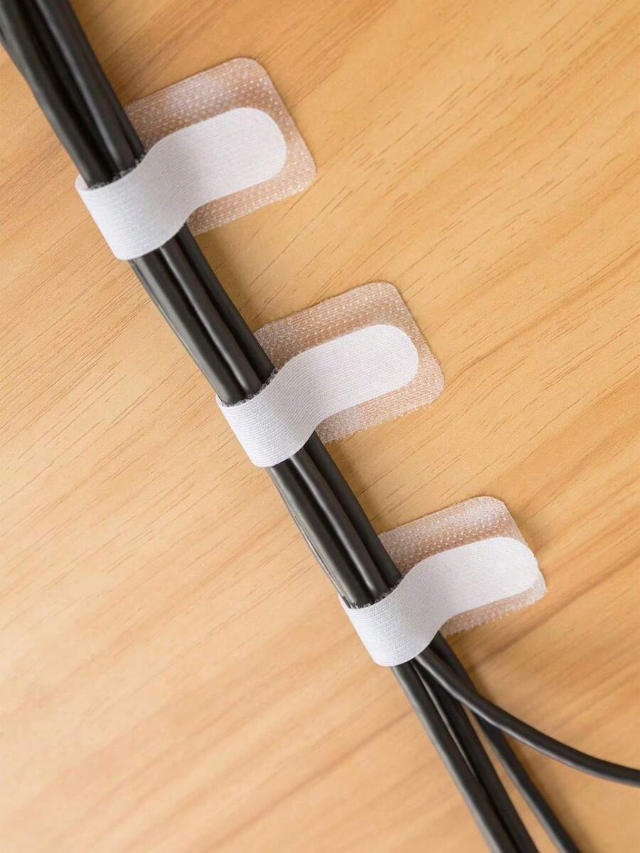 SHEIN Paquete de 10 piezas/20 piezas/30 piezas Organizador de cables, sujetacables portátil, organizador de cables con cierre de gancho y bucle para el hogar y la oficina