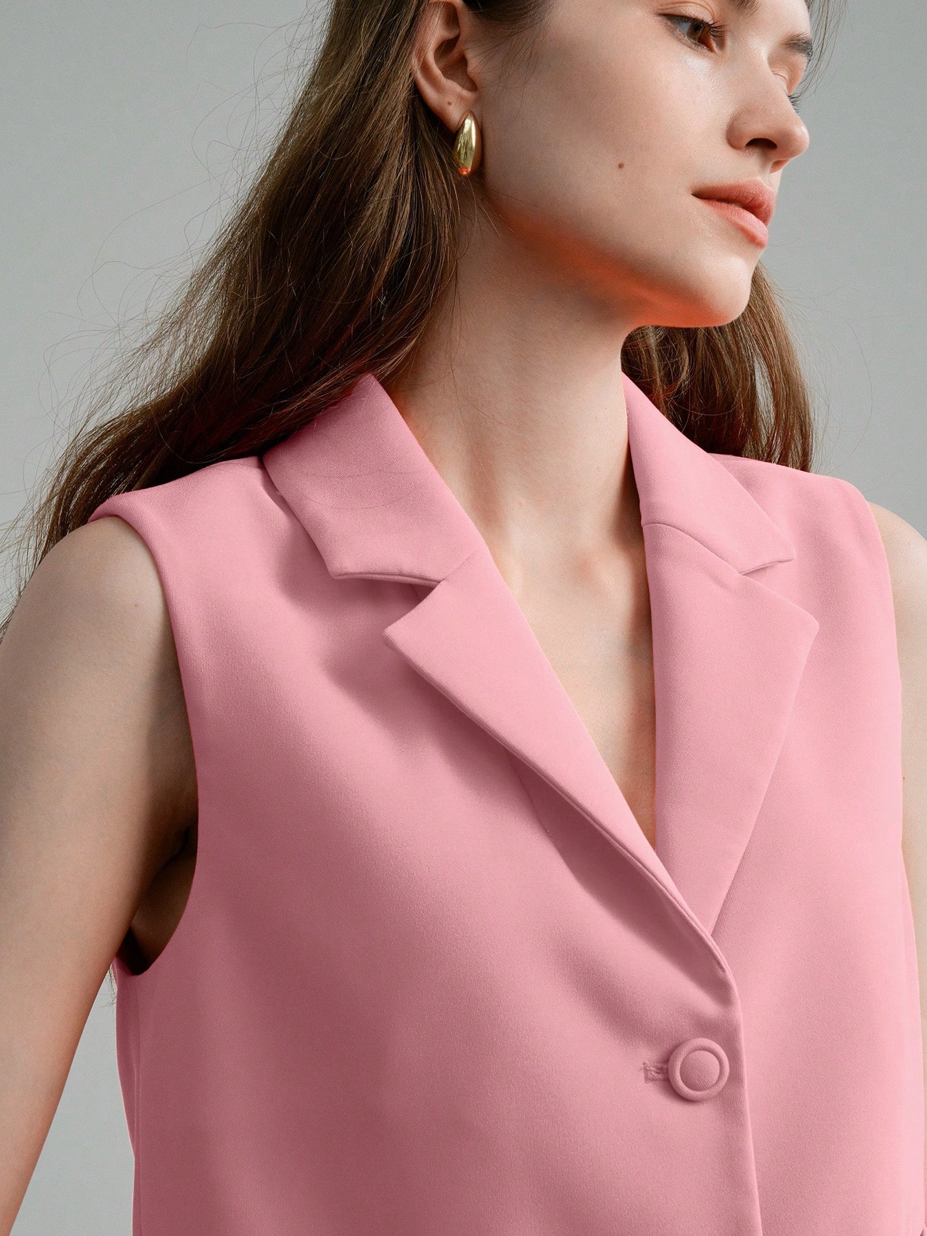 MOTF STUDIO LAPEL COLLAR BOXY WAISTCOAT｜Motf
