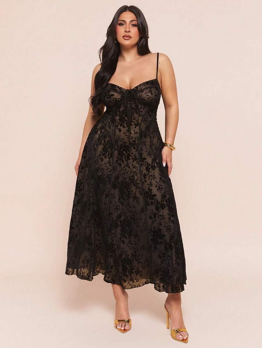 SHEIN BAE Vestidos de boda de talla grande para mujeres, vestidos de dama de honor, vestidos de fiesta, vestidos de fiesta y cita, vestidos de fiesta, vestidos cortos con diseño de copa de sujetador jacquard dulce y volante para mujer de talla grande, adecuados para fiestas y citas, negros, ropa occidental de invierno para mujer, conjuntos de verano, conjuntos de playa para mujer, conjuntos de brunch para mujer, conjuntos de estilo fairycore elegantes para mujer, vestidos de verano/ vestidos de mujer/ vestidos elegantes para mujer/ vestidos de cumpleaños para mujer/ vestidos fluidos