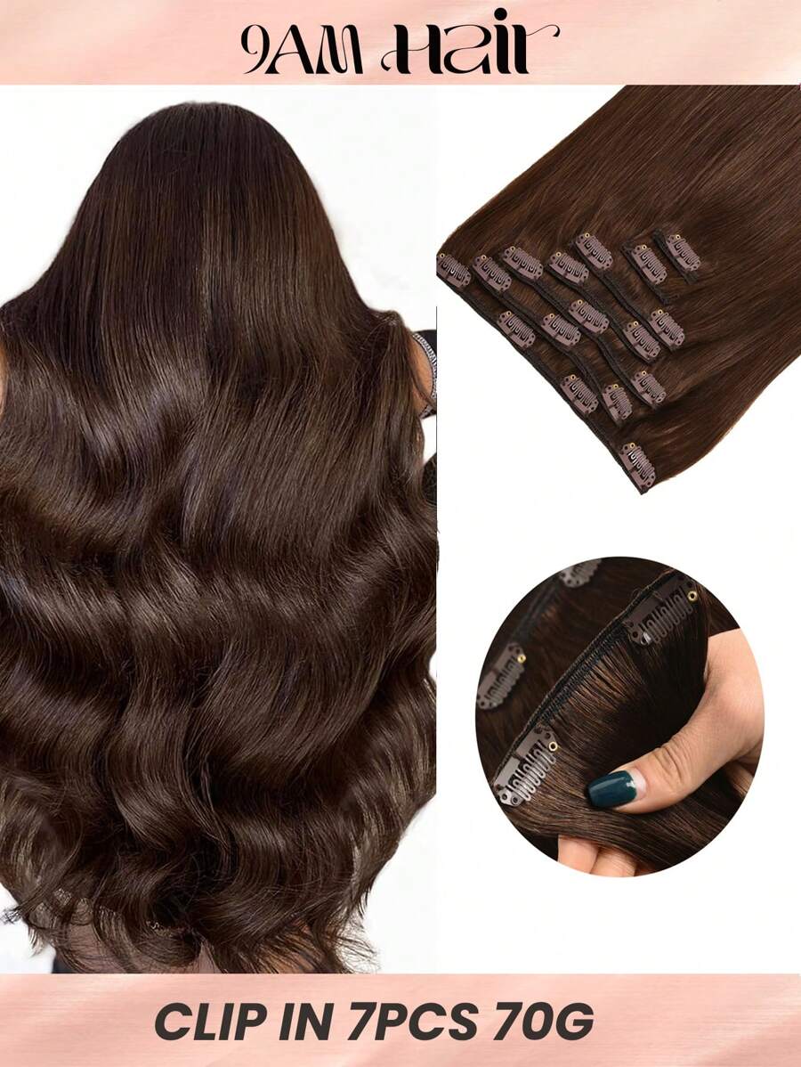 Clip In Hair Extensions Real Human Hair 70g 7pcs Human Hair Clip In Extensions Straight Real Hair Extensions Clip In Human Hair
