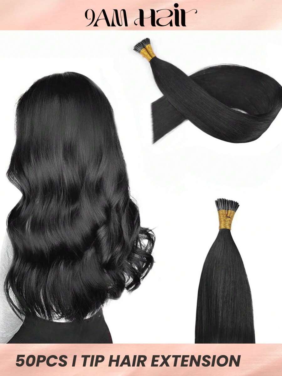 Extension de cheveux humains Remy brésiliens à onglet droit en cheveux humains 100% naturels avec capsule de kératine. Idéal pour les femmes.