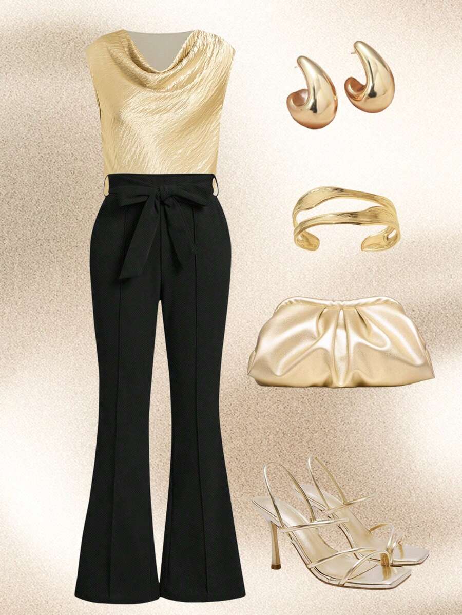 Ellevyn Women's Elegant Champagne Satin Cowl Neck Sleeveless Top,Business Casual Woman Modesty Clothes Women,Shirts Women,Funny Shirts,Suitable For Everyday Elegant Wear,Blue Top,Lace Top,Vacation Outfits Woman,Summer Outfits For Women,Business Casual Woman,Going Out Tops Women ,Office Wear Women,Spring Outfits For Women,Festival ,Old Money, Short Sleeve Tops Women,Elegant Woman Clothing,Modesty Clothes Women,Casual Tops Women,Spring Break,St Patrick Day Shirt