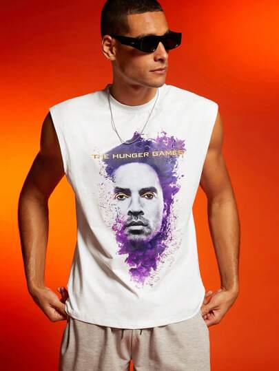 The Hunger Games X SHEIN Men's Casual Summer Figure Graphic Tank Top