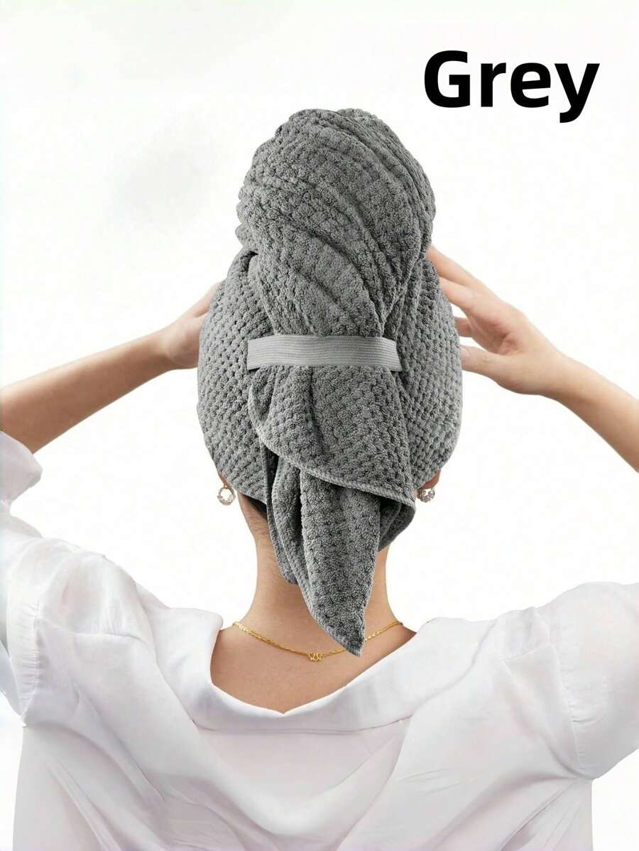 1pc Large Size Multi-Color Microfiber Hair Turban, Super Absorbent & Fast Drying Hair Drying Towel Home Bathroom Decor Summer