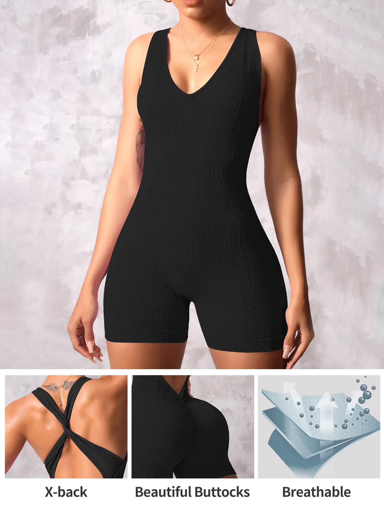 Easithlete 1 Pieza Mono de mujer con nudo retorcido para yoga y running