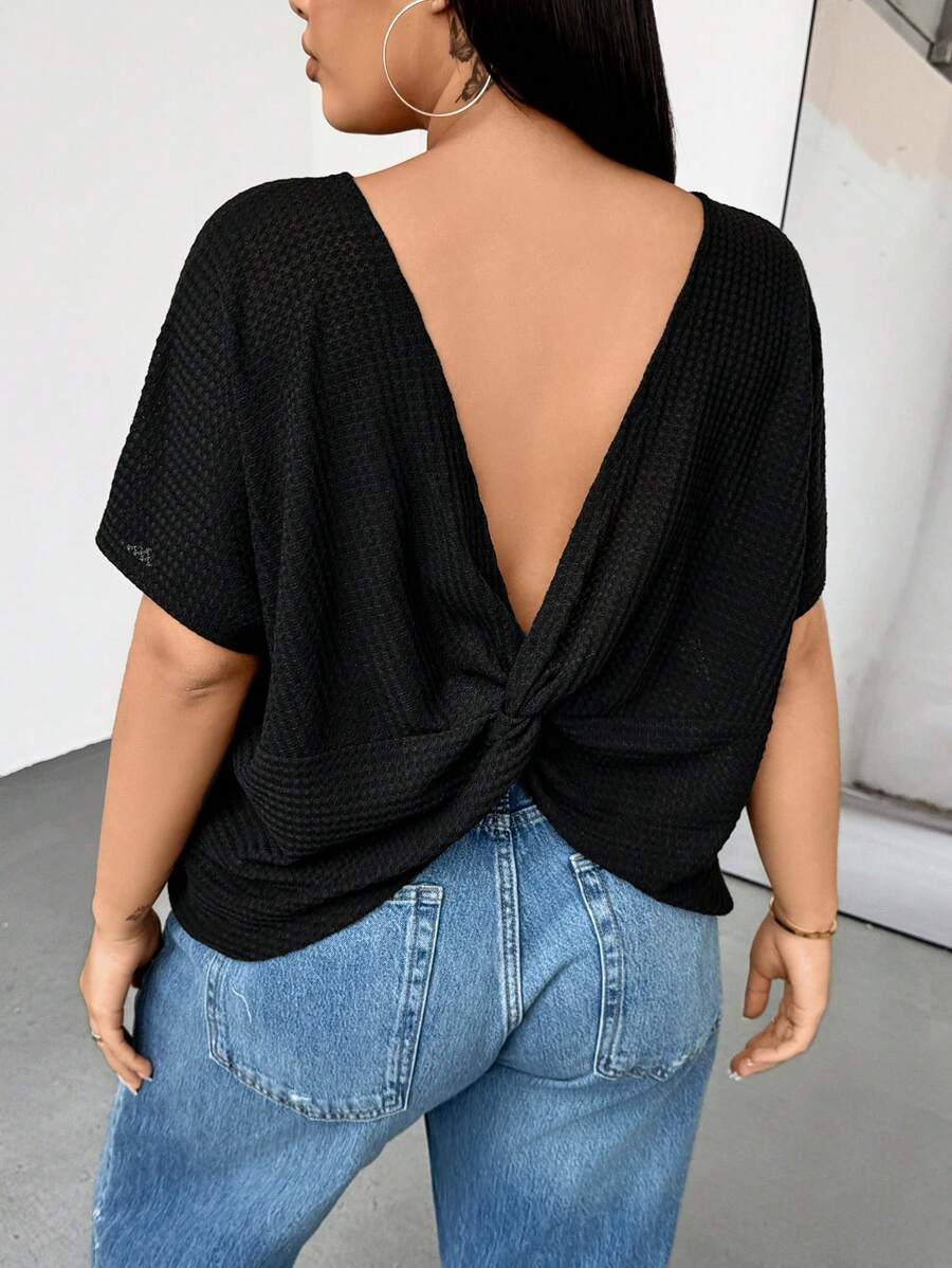 SHEIN Essnce Blusas casuales para mujer talla grande, blusas sin espalda, atuendos para salidas de verano, atuendos para fiestas en la calle de la luna, atuendos para conciertos country, blusas de verano lindas para salir, blusas de verano para mujer, atuendos para conciertos country, atuendos para fiestas rave