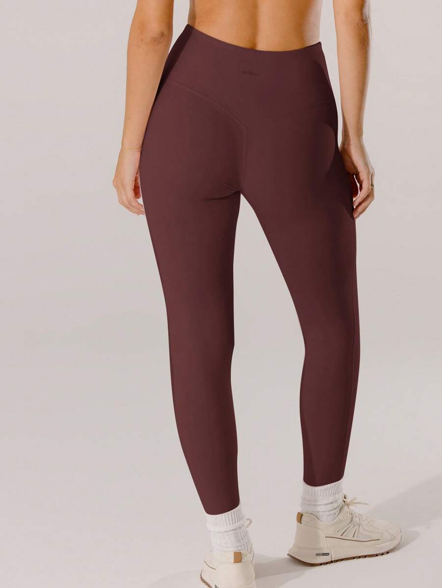 Aralina Leisurewear Active Chocolate Brown High-Rise Bottom Lift Comfy Pilates Activewear Leggings