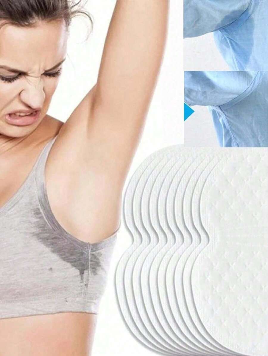 10/20/50/100 piezas Almohadillas desechables para absorción de sudor axilar, parches absorbentes de sudor axilar, eficaces, transpirables, invisibles, ligeros y absorbentes de sudor, cómodos y sin olor, fáciles de usar, adecuados tanto para hombres como para mujeres en verano caluroso, cuidado corporal para viajes, deporte, al aire libre, verano, pegatinas, regalo navideño