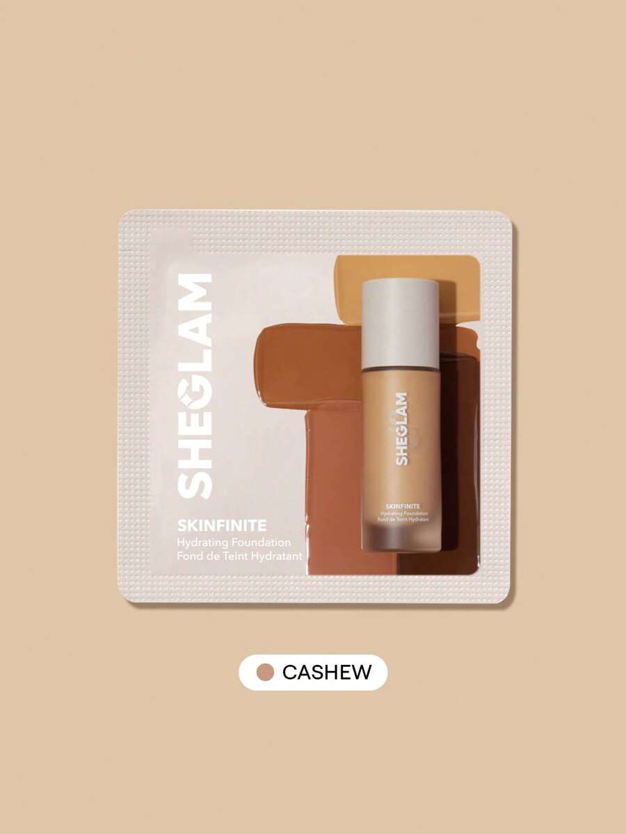SHEGLAM Skinfinite Hydrating Foundation Sample-Cashew Flawless Dewy Foundation Hydrating Coverage Invisible Pore Concealer Pore-Less Non-Greasy Lightweight Natural Soft Liquid Foundation Christmas Winter Foundation Graduation Birthday Holiday Summer Fall Autumn Y2K Fancy Fashion Women Makeup Cosmetic Party Beach Travel Camping Outdoors School Campus Trip Festivals Decor Gift Present Rose Girl Cosplay Best Color Charm Vibe